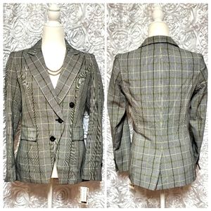 ➕Plus BARlll Women's Blazer Black/Saffron Multi